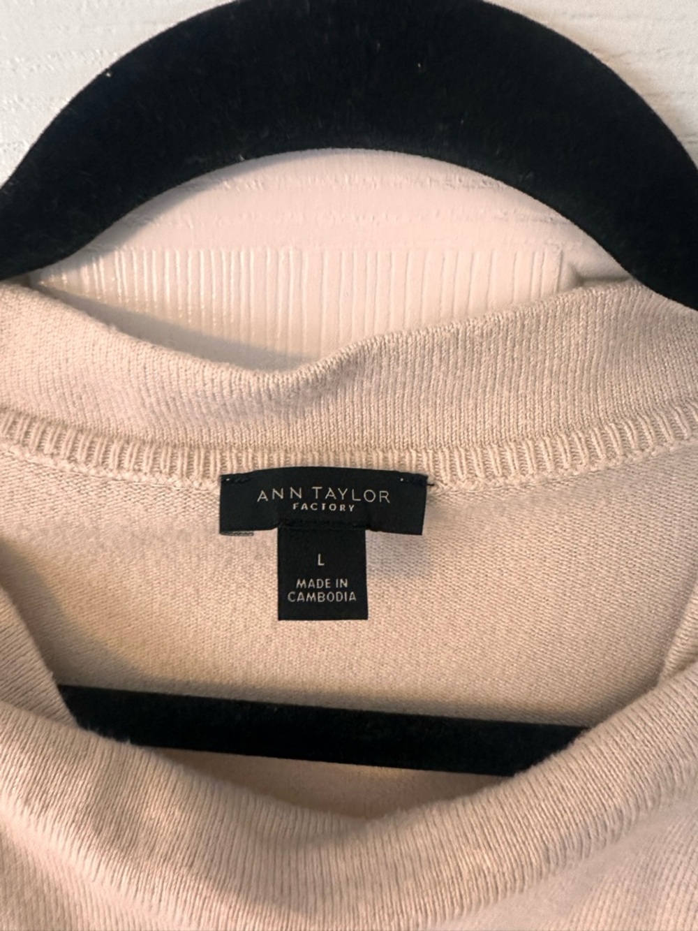 Ann Taylor Short-Sleeve Sweater in Beige - Picture 2 of 2